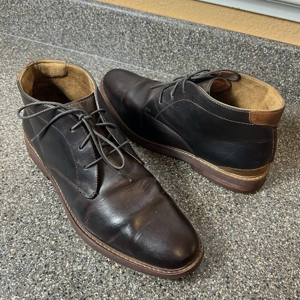 Florsheim Men's Size 8 M Brown Leather Chukka Ankle Boots Lace Up Comfort Casual